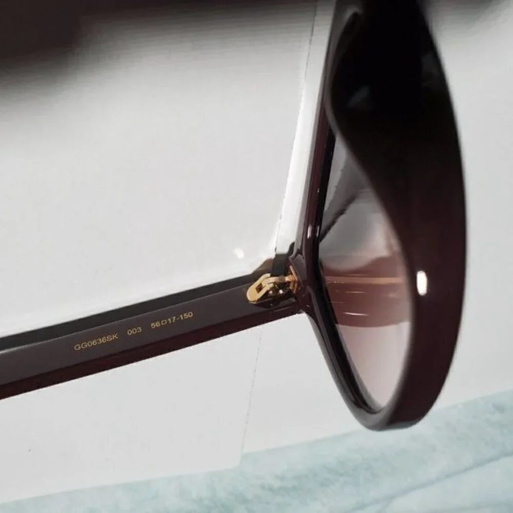 New- Authentic Gucci Brown Injection Molded Sunglasses